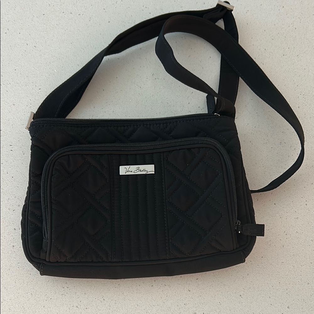 Vera Bradley Black Crossbody Bag Sleek Durable Design